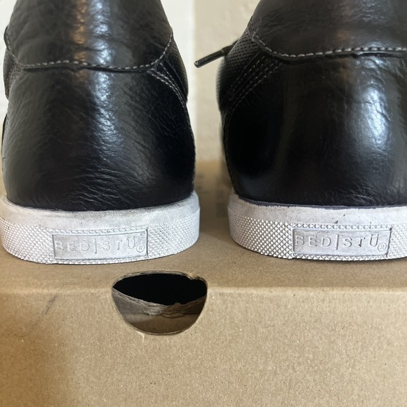 BED STU Men's Muller Leather Sneaker, Pre-Scuffed, Designer, Navy, Size‎ 12, NWT - Picture 14 of 16